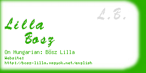 lilla bosz business card